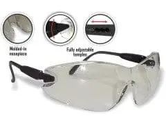 WorkHorse Clear Lens Adjustable Safety Glasses