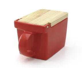 Zero Japan Ceramic Salt Box with Wooden Lid